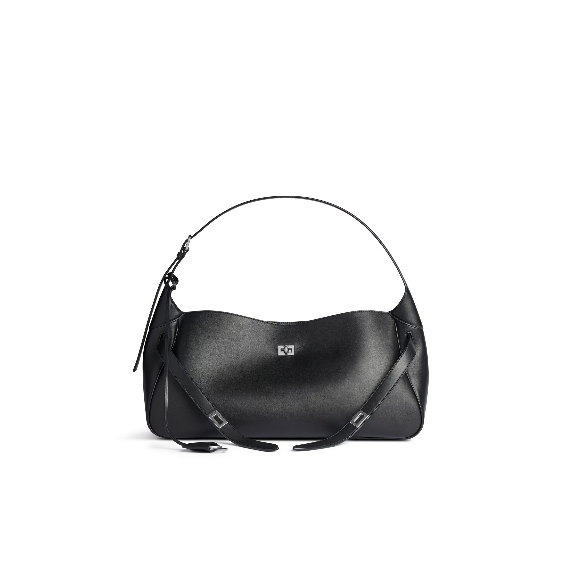 BALENCIAGA WOMEN'S BEL AIR LARGE SHOULDER BAG IN BLACK 8057602ABAW1000 (50*23.8*18cm) BALENCIAGA WOMEN'S BEL AIR LARGE SHOULDER BAG IN BLACK 8057602ABAW1000 (50*23.8*18cm)
